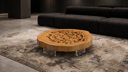 屋久杉 輪切り 940×850 - Yakusugi Round Slab -