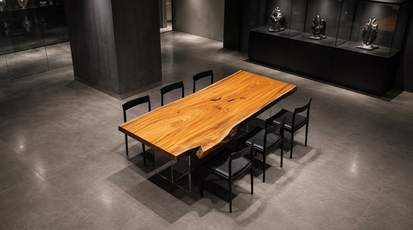 ケヤキ 一枚板ダイニングテーブル 1850×800 - Keyaki Dining Table No.13 -