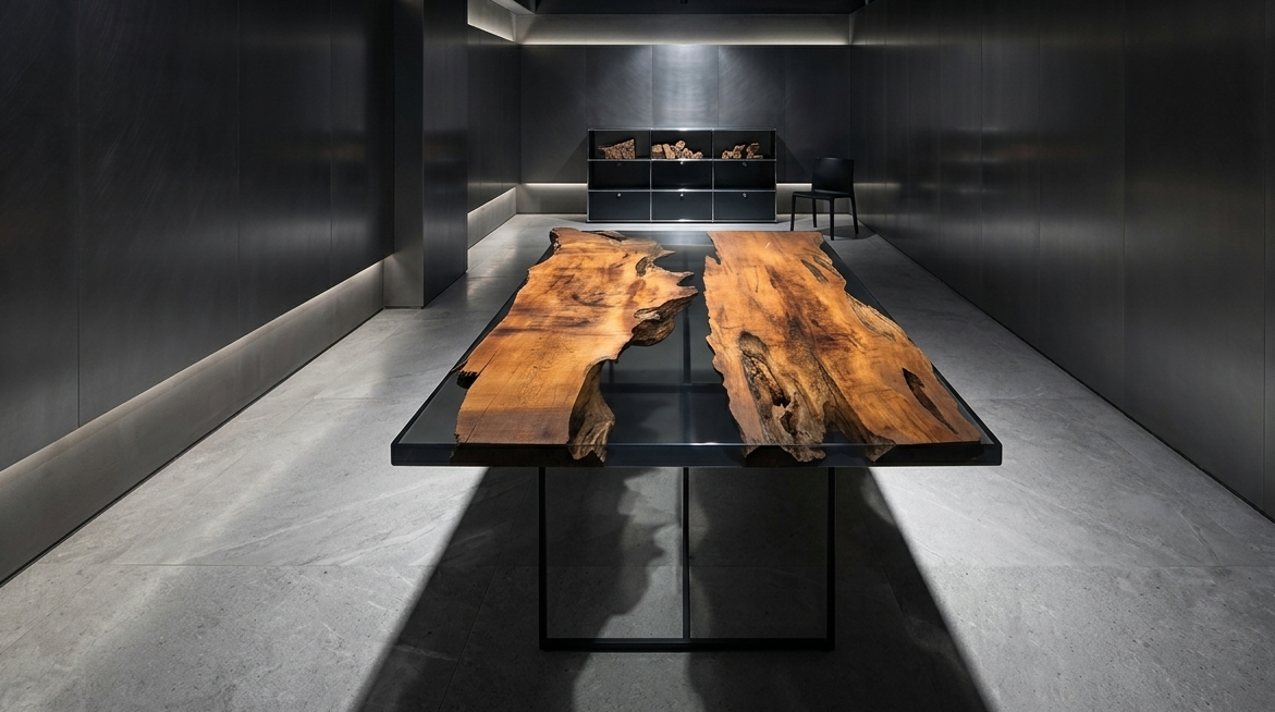 屋久杉 レジンテーブル 1500×900 - Yakusugi River Table -