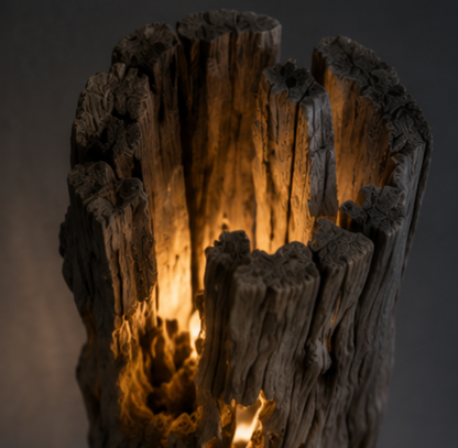 1000年チーク照明 - Vintage Teak Light Object -